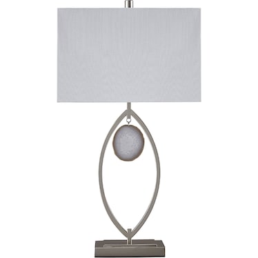 Lindsy Table Lamp Silver and Agate