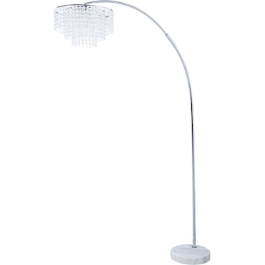 Pike Tiered Marble Base Floor Lamp