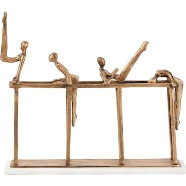 Gold Gymnastics Sculpture