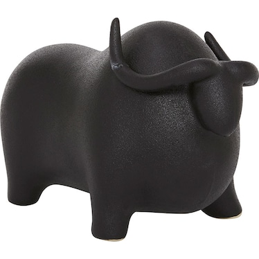 Round Black Bull