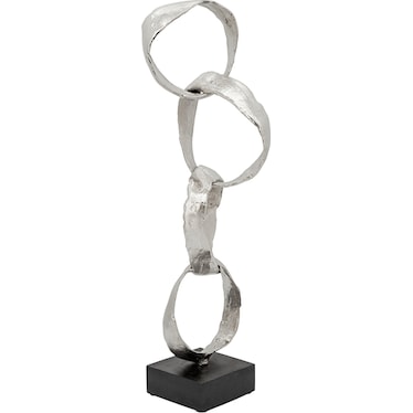 Large Silver Stacking Rings Statue