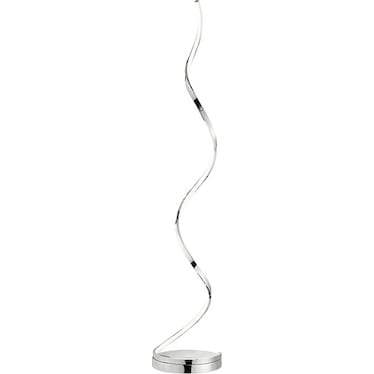 Modern Spiral Chrome Dimmable LED Floor Lamp