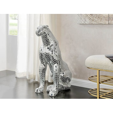 Boli Sitting Panther Sculpture