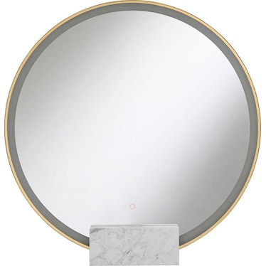 Solene Gold Round LED Vanity Mirror