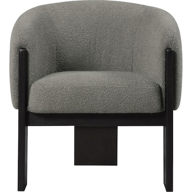 Curtis Grey Boucle Barrel Back Accent Chair