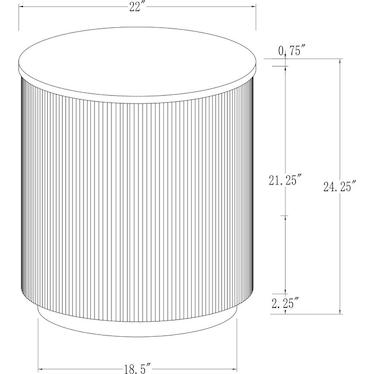 Dumont Round Marble Top End Table