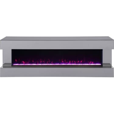 Zahra Grey 71" Electric Fireplace