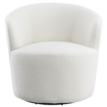 Milton White Swivel Chair