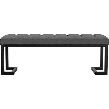 Griffin Charcoal Boucle Bench