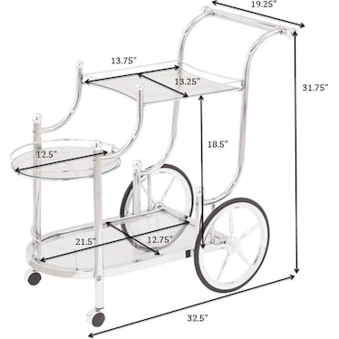 Wheeled Bar Cart