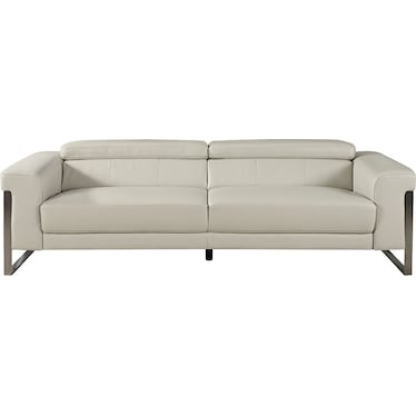 Palermo Taupe Leather Sofa