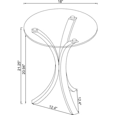 Round Clear Snack Table