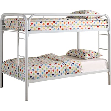 Morgan White Twin over Twin Bunk Bed