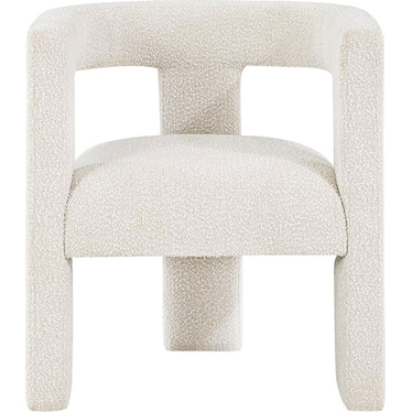 Liam White Boucle Accent Chair