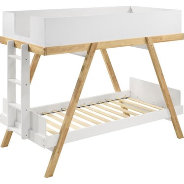 Tricia White Twin Over Twin Bunk Bed