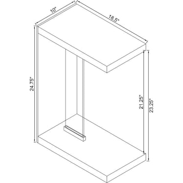 Gray Crystal Snack Table