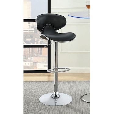 Lotus Black Adjustable Stool