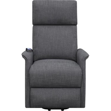 Herrera Charcoal Power Lift Massage Recliner