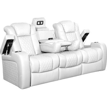 Oporto White Dual Power Recliner Sofa