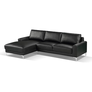 New York Black Left Sectional