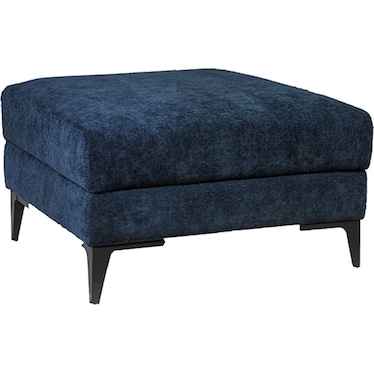 Sereno Blue Midnight Right Sectional with Ottoman