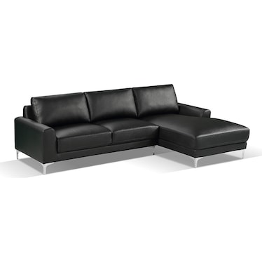 New York Black Right Sectional