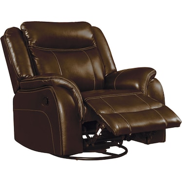 Carrera Brown Swivel Recliner