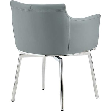 Leander Dark Gray Swivel Arm Chair