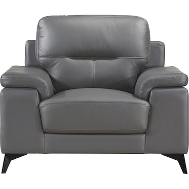 Seth Dark Gray Leather Chair