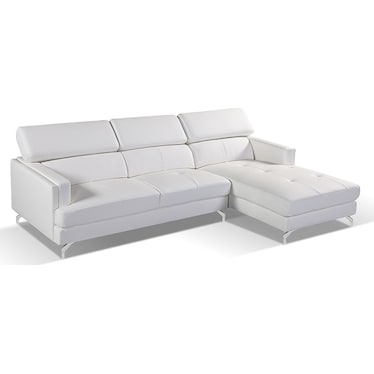 South Beach White Right Sectional