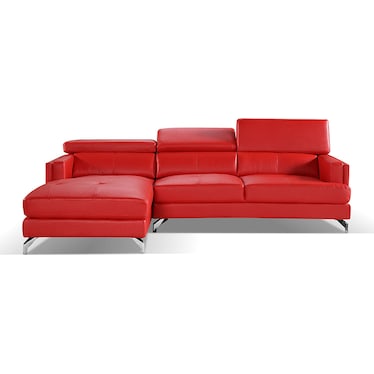 South Beach Red Left Sectional