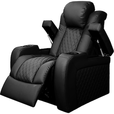 Oporto Black Dual Power Recliner