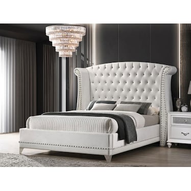 Quentin White King Bed