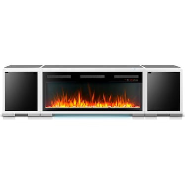 Blaze White 90" Electric Fireplace