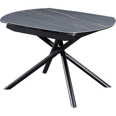 Jackie Black Ceramic 71" Extendable Dining Table