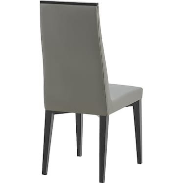 Giselle Dark Gray & Black Side Chair