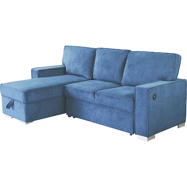 Meylin Blue Right Sleeper Sectional