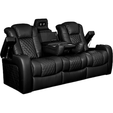 Oporto Black Dual Power Recliner 2 Pcs Set