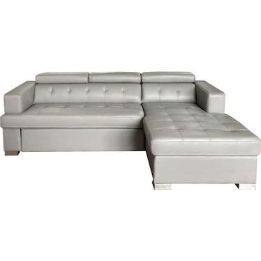 Fleming Gray Left Sleeper Sectional