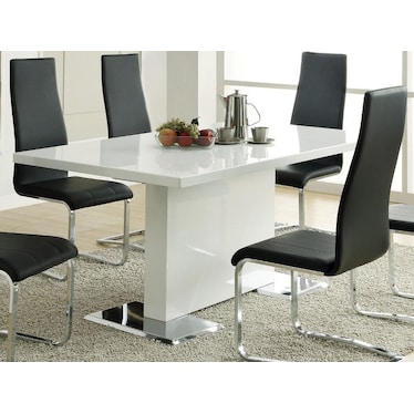 Anges White 63" Dining Table