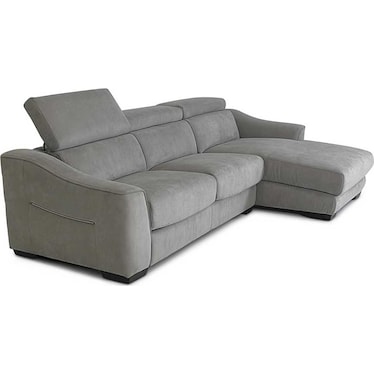 Efecto Gray Fabric European Sleeper Sectional