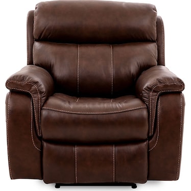 Larisa Brown Leather Dual Power Recliner