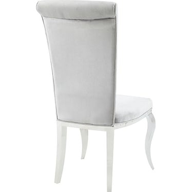 Belle Gray Velvet Side Chair