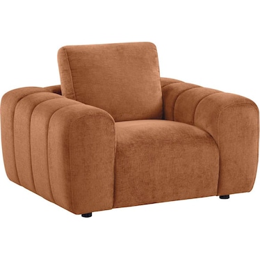 Lowell Orange Chenille Accent Chair