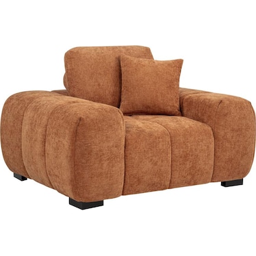 Lazlo Terracotta Upholstered Accent Chair