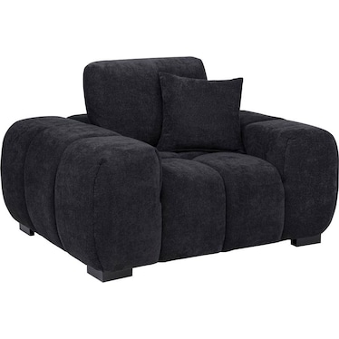 Lazlo Black Upholstered Accent Chair