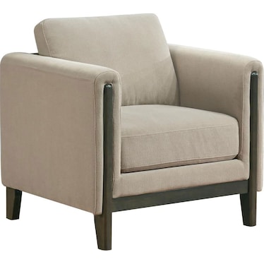 Evander Taupe Accent Chair
