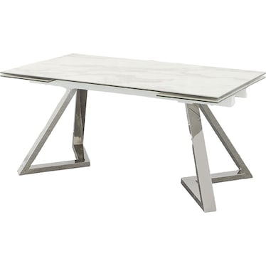 Adna Ceramic Top 95" Extendable Dining Table