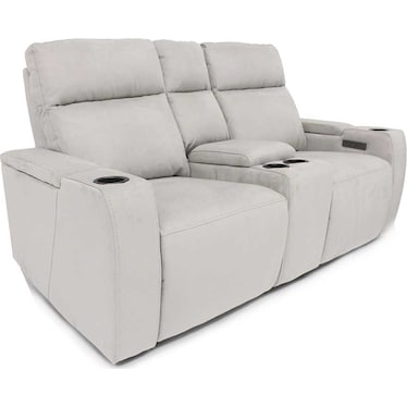 Anais Dual Power Recliner Console Loveseat