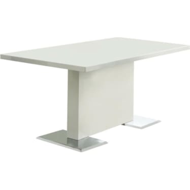 Anges White 63" Dining Table